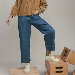 Wrap London Wide Leg Cropped Jeans Size 10